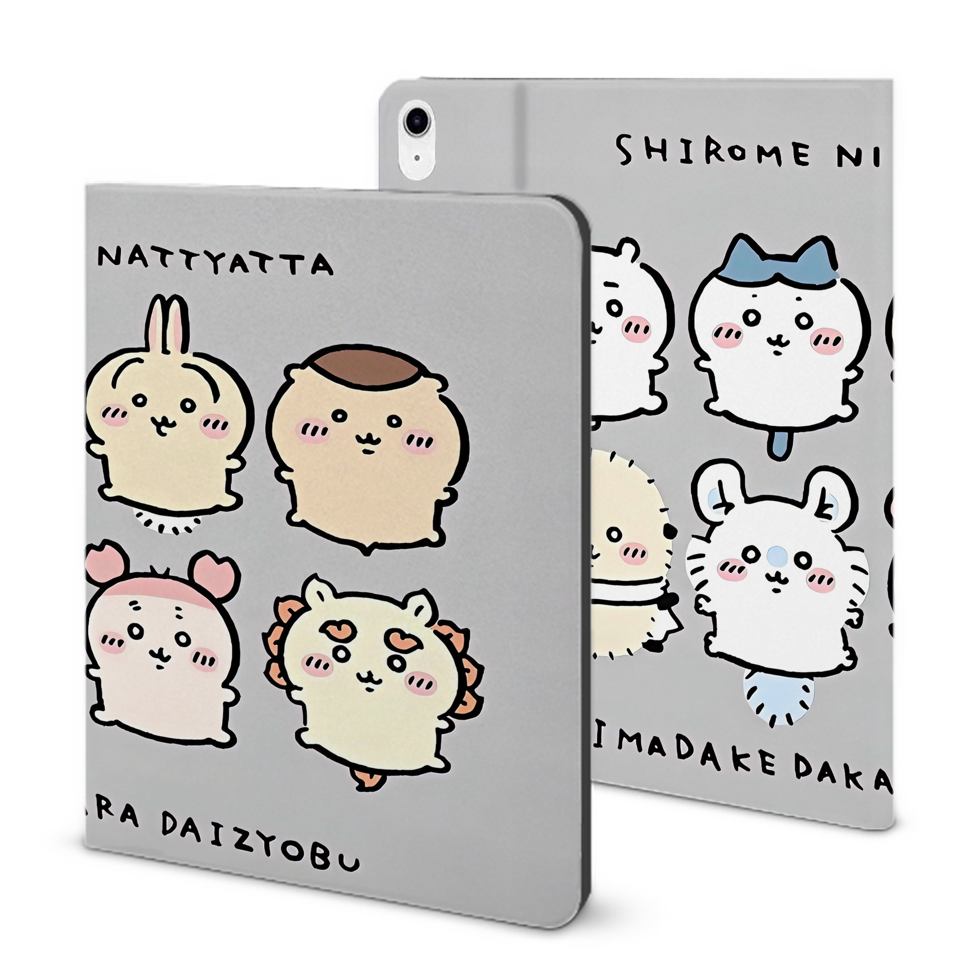 （画像用） ちいかわ Chii-kawa IPad ケース ブック型 PUレザー TPU 耐衝撃 軽量 薄型 ペン収納なし 全面保護 IPad 各モデル対応
